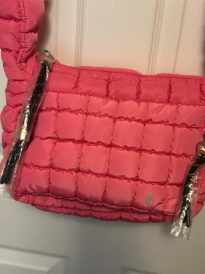 Free People Quilted Hot Pink Puffer Crossbody Bag thumbnail 3