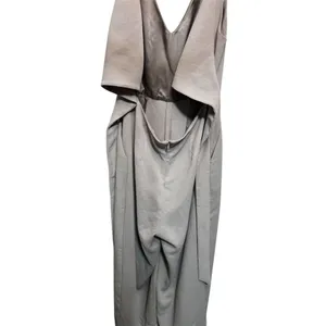 Wilfred Women's Sleeveless Jumpsuit Size 8 Gray V-Neck Waist Tie Casual thumbnail 6