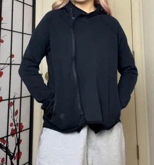 Nike Black Sportswear Tech Fleece Cape Zip-Up Hoodie thumbnail 1