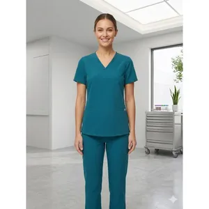 FIGS Technical Collection Teal Scrub Top - Size XS thumbnail 2