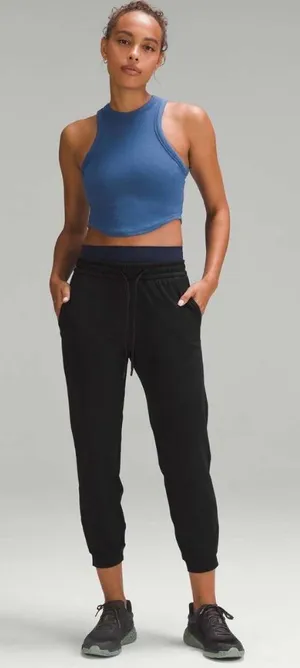 Lululemon Black‎ Mid-Rise Classic Fit Soft Jersey Joggers Size 4 Minimalist Fall thumbnail 1