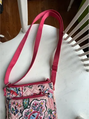 Vera Bradley Small Crossbody Bag in Pink Floral Quilted Cotton thumbnail 5