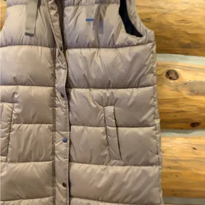 Weatherproof Women’s Hooded Puffer Vest Taupe size Large thumbnail 3