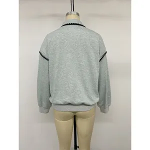 Polo Collar Dropped Shoulder Sweatshirt thumbnail 13