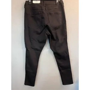 NWT Hollister Black Curvy High Rise Jean Jeggings‎ 32 X 28 Distressed thumbnail 3