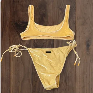 Triangl Astrid Bikini Top & Vinca Bottoms Set Velvet Crush Apricot Size Large thumbnail 7