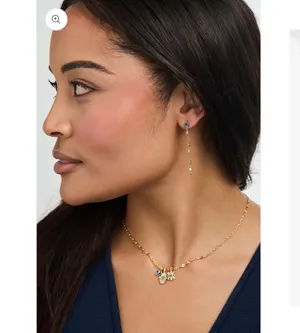 ALEX AND ANI Evil Eye Triple Charm Necklace thumbnail 3