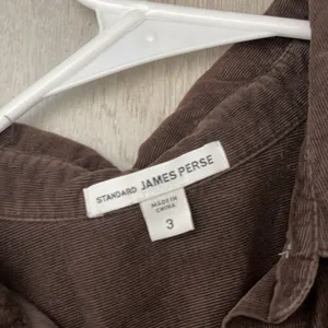 James Perse Shirt cotton corduroy button up long sleeve womens Brown (large) thumbnail 2