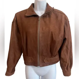 Jolly Lumbuck Leather Jacket Womens Size Xs Brown Zip Up Jackson Hole Wyoming thumbnail 3