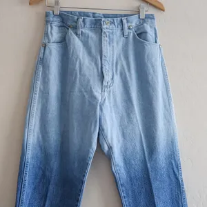 Vintage Wrangler Jeans Cowboy Cut Ombre Dip Dyed Made‎ in USA Size 11x34 14MWZ thumbnail 10