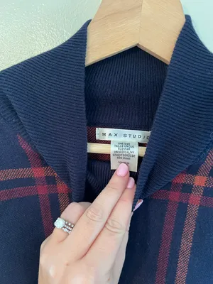 Max Studio Window Pane Poncho thumbnail 2