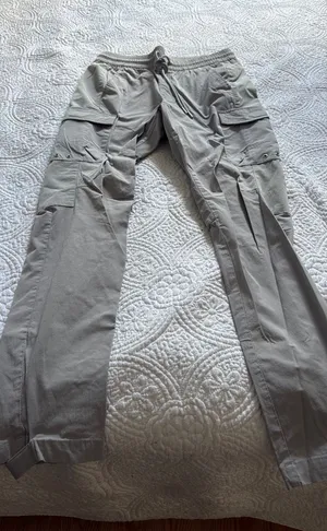 Light gray men cargo pants thumbnail 1