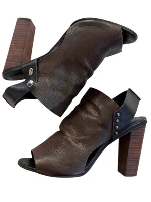 EUC Free People Leather Picture This Heels Size 9.5 thumbnail 1