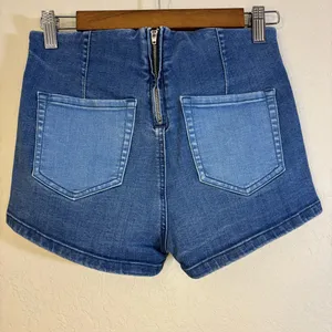 PacSun High Waist Blue Denim Shorts Size 26 thumbnail 2