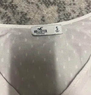 Hollister White  Ruffle Longsleeve Top thumbnail 2