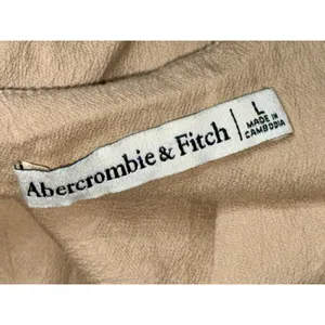 Abercrombie & Fitch Tan Beige Pleated Sleeveless Midi Dress Womens Size Large L thumbnail 7
