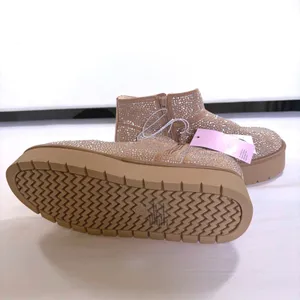 Wild Fable Rhinestone Platform Ankle Boots Tan Crystal‎ Memory Foam Womens 9 NEW thumbnail 6