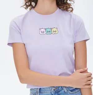 Lilac Care Bears Patch Tee Purple thumbnail 1