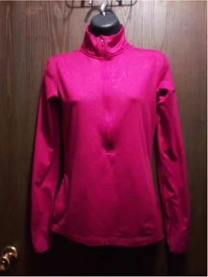 Nike Pro Dri-FIT Women's Red Quarter-Zip Athletic Jacket - Size S - A9 thumbnail 6