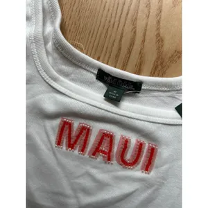 New Women's Wild Fable *Maui* Ribbed Tank Top Stretchy White Size Medium thumbnail 3