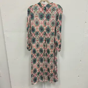 NWT Aldo Martins Capjuluca Greta Ikat Midi Dress Multi Color Button Front Size L thumbnail 2