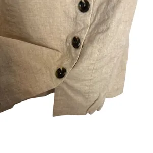 SNDYS Revolve Allegra Cream Natural Linen Button Front Fitted Mini Dress Small thumbnail 7