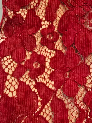 {6} Free People Dangerous Love Lace Mini Dress Red Nude Spaghetti Strap thumbnail 5