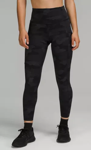 Lululemon Fast and Free 25” Heritage 365 Camo Deep Coal Multi Leggings thumbnail 1