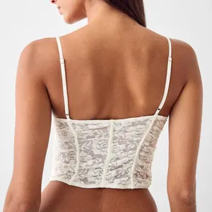 Bershka White Lace Corset thumbnail 2