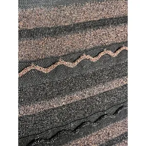 Peruvian Connection Black Gold Metallic Zig Zag Knit Cap Sleeve Mini Dress Small thumbnail 10