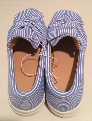 Bow Tied Sneakers Blue Size 9 thumbnail 3