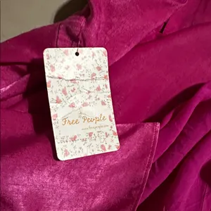 Free People Gabby’s Party all Night Fuchsia Spaghetti Strap Low Cut Dress thumbnail 5