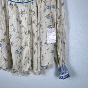 Free People women's Paloma Printed Blouse Sz M NWT thumbnail 6