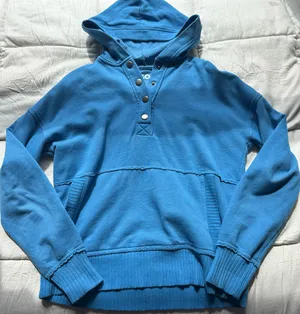 so blue quarter snap hooded top thumbnail 1