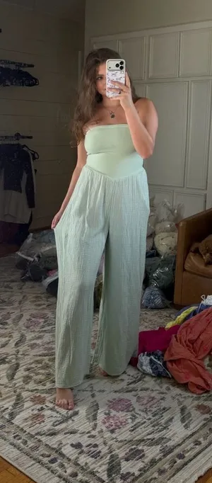 Aerie At The Barre Strapless Jumpsuit thumbnail 1