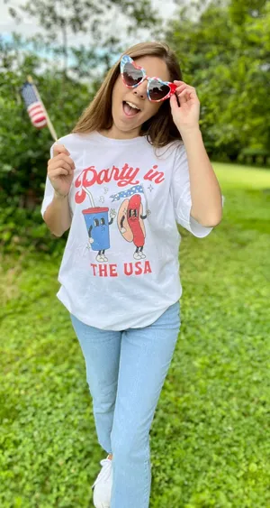 Bella + Canvas Party In The USA Tee thumbnail 1