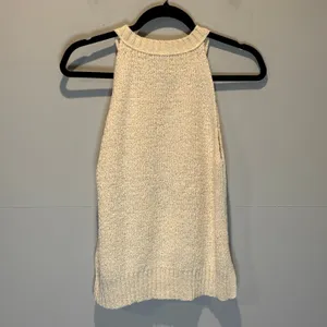 J. Crew High Neck Cream Sweater Tank - size Medium thumbnail 6