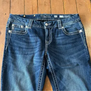 Miss Me Women’s Mid Rise Easy Skinny Embellished Pockets Y2K Jeans thumbnail 3