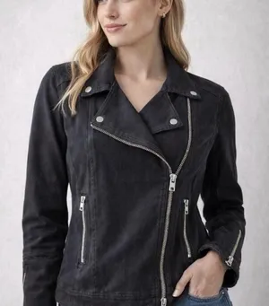 S154. Black Liverpool asymmetrical jacket Size M Size M thumbnail 1