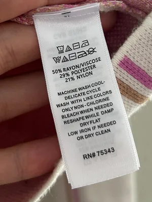 Tahari Cream Plaid Mock Neck Sweater with Pink Trim Fall Pastel Preppy Small thumbnail 3