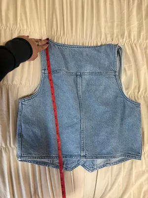 Madewell Katrina Denim Crop Vest Top thumbnail 7
