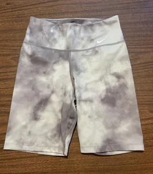Nike XS Women's Light Gray Tie-Dye High Rise Bike Shorts thumbnail 1
