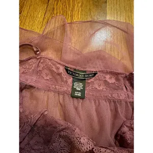 Victoria’s Secret Women’s Small Y2K Lace Mesh Sheer Strap Babydoll Nighty Slip thumbnail 6