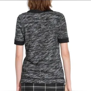 Madewell Black & White Space Dye Rhinestone Embellished Crew Neck Tee Size M thumbnail 2