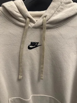 Nike Monogram Hoodie Men Beige Cream Size L thumbnail 2