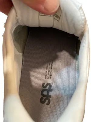 SAS Tripad Walk for Life wms white blue low leather sneakers sz 8W SKU 10-334 thumbnail 6