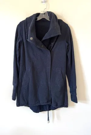 Lululemon Heavyweight Cinch Pocket Jacket Sweater Navy Blue Size 4 thumbnail 1