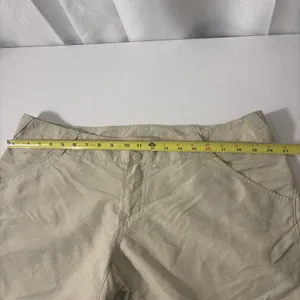Columbia PFG Shorts Women XL‎ Tan Nylon Zip Pockets Activewear Hiking Perfomance thumbnail 6