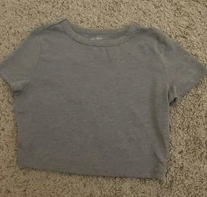 Grey Cropped T Shirt thumbnail 1