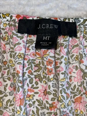 J.Crew Cinched Waist Puff Sleeve Floral Mini‎ Dress MT thumbnail 4